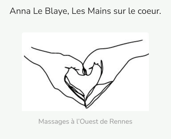 les mains sur le coeur massages